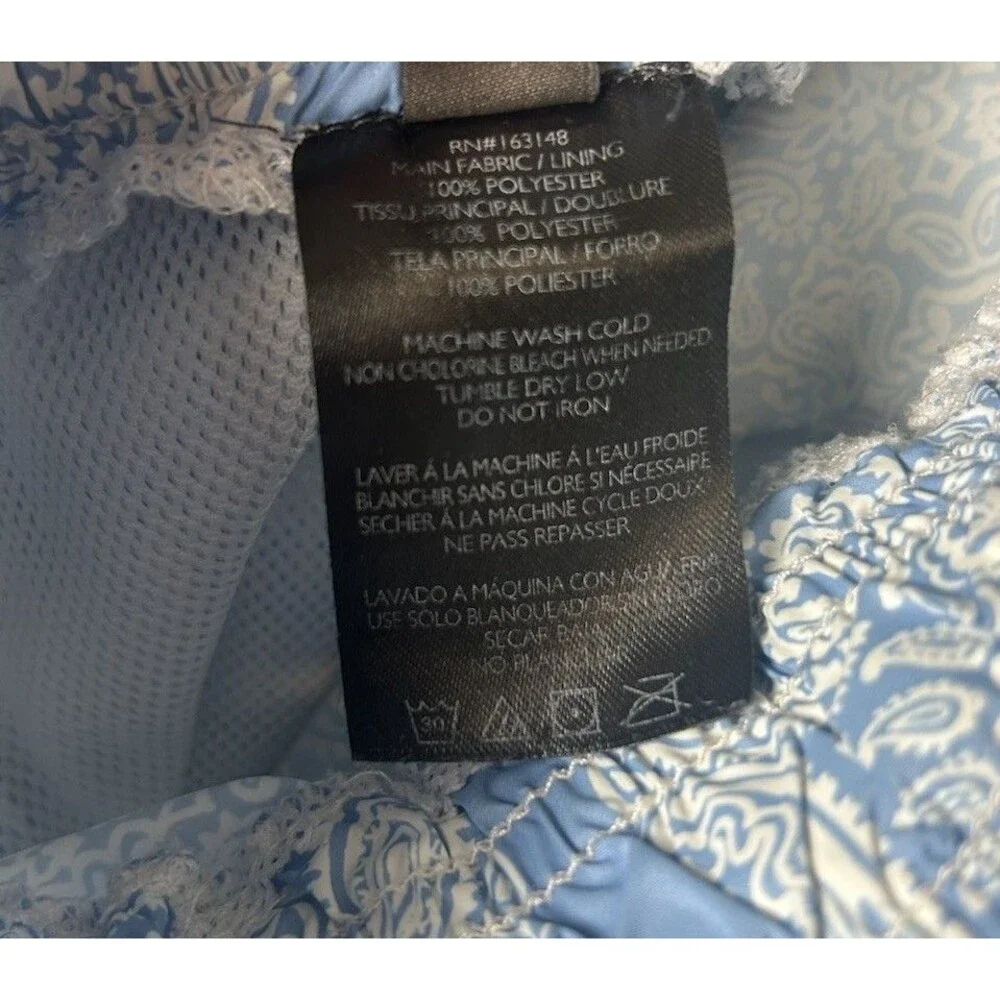 Slate & Stone Blue Paisley Swim Trunks | Resort Beach Shorts‎ | Size L